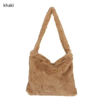 Plush Shoulder Bag Tote