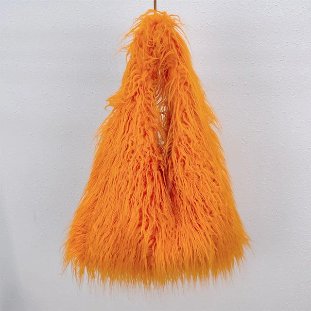 Plush Long Shaggy Tote