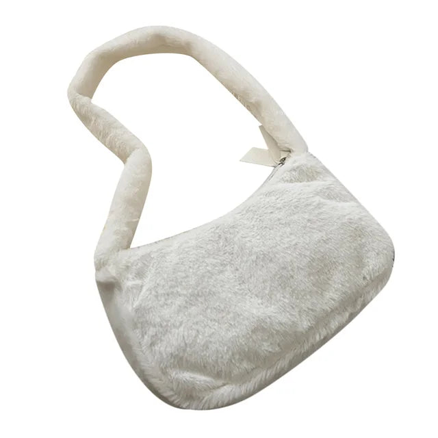 Squared Plush Shoulder Bag