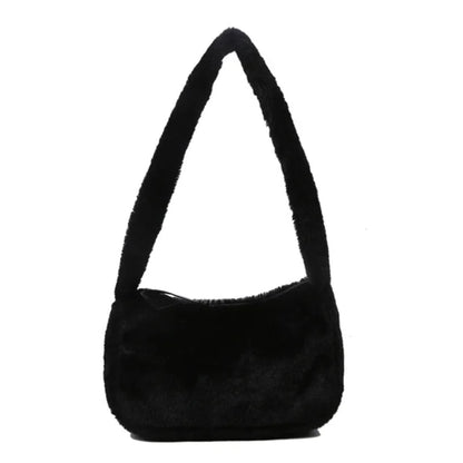 Squared Plush Shoulder Bag