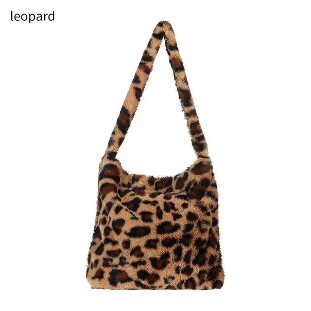 Plush Shoulder Bag Tote