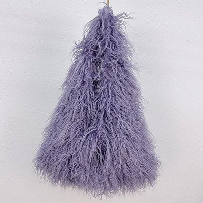 Plush Long Shaggy Tote