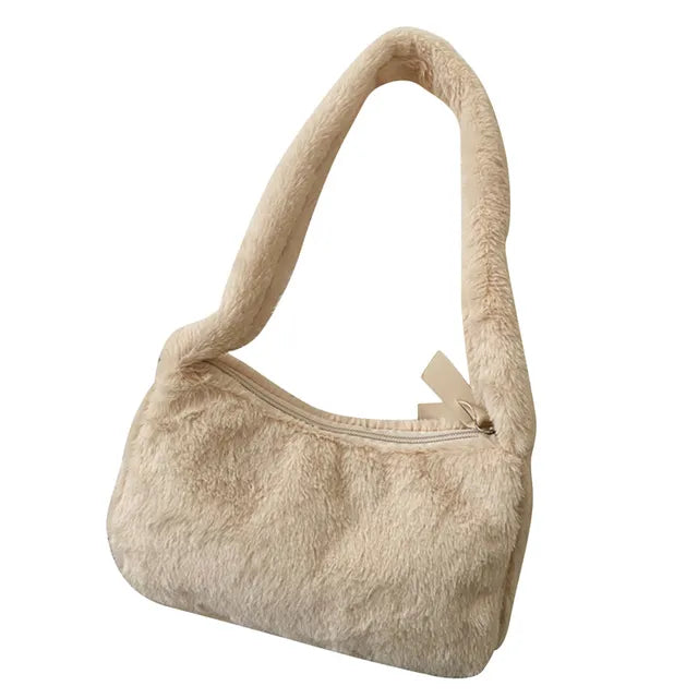 Squared Plush Shoulder Bag