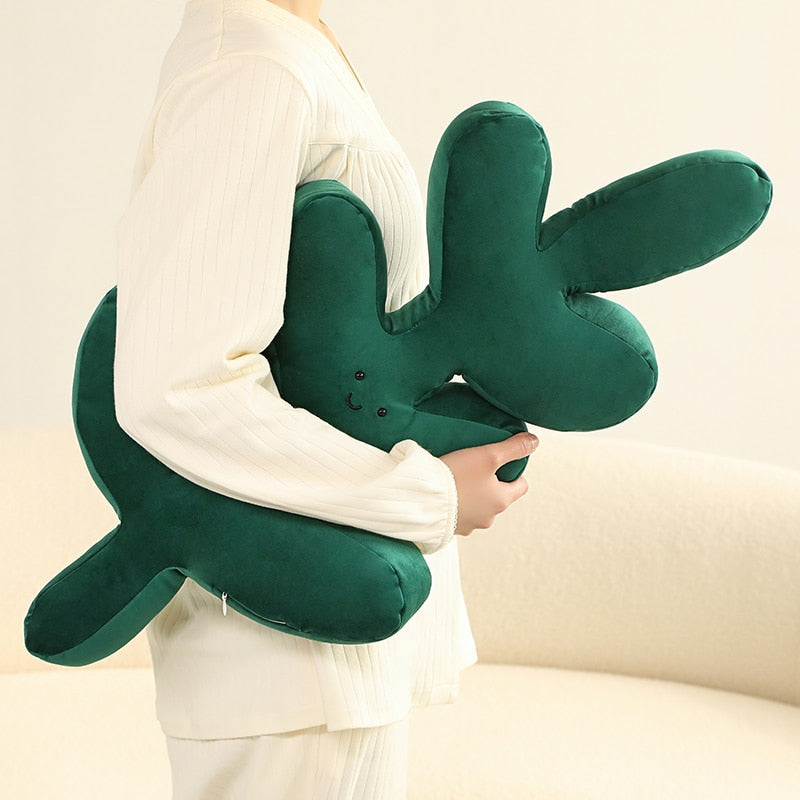 Green Leaf Plush Pillow